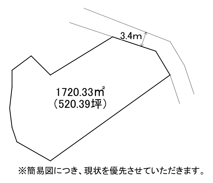 大字鳴水土地 間取図・土地図