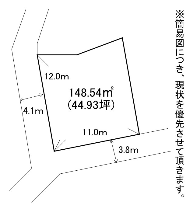 宮丸一丁目土地 間取図・土地図