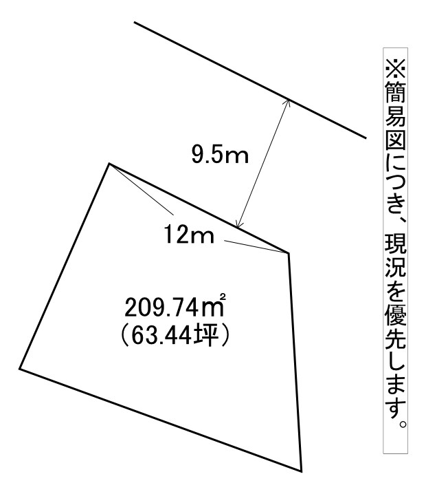西畑町土地 間取図・土地図