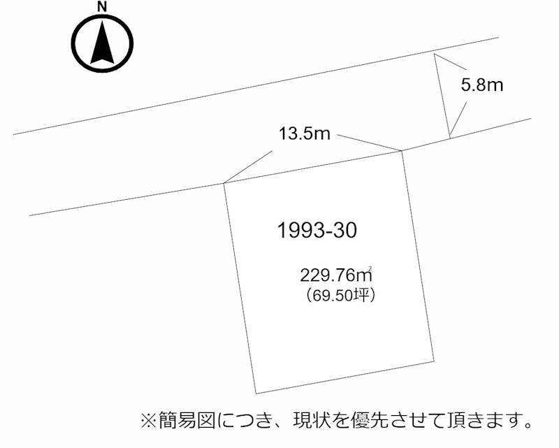 大字前田土地 間取図・土地図