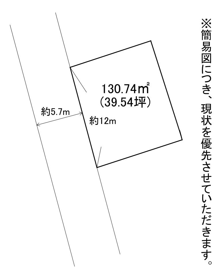 大里戸ノ上四丁目土地 間取図・土地図