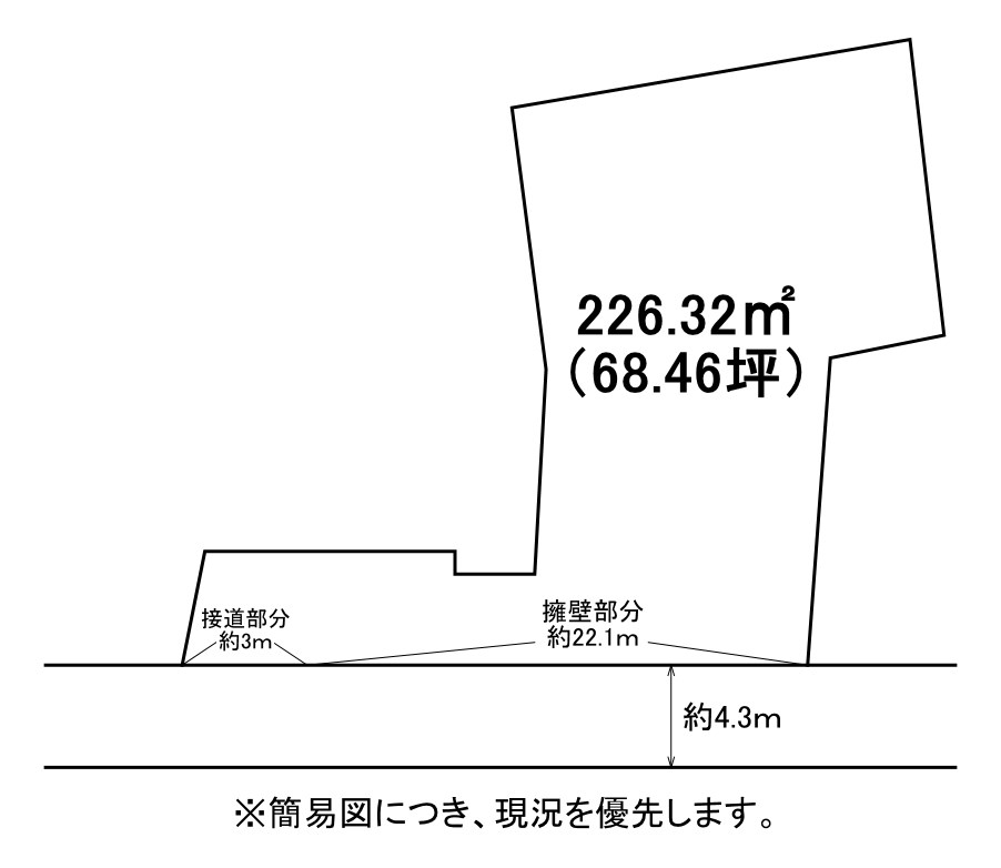 清水五丁目土地 間取図・土地図