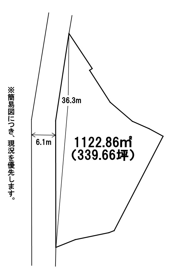 古前二丁目土地 間取図・土地図
