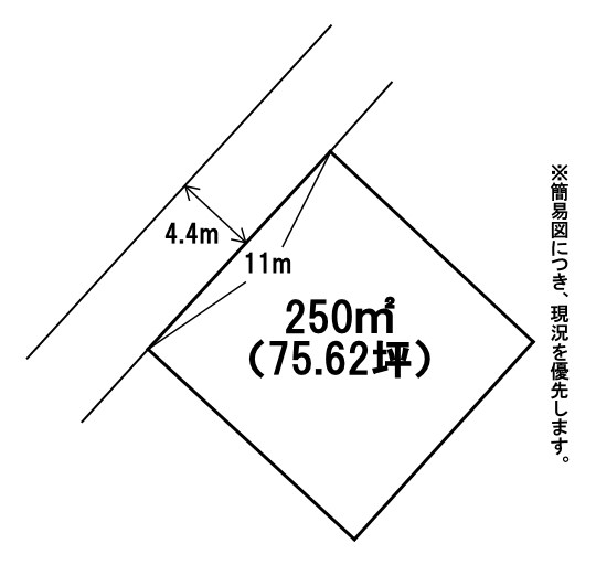 扇ヶ浦四丁目土地 間取図・土地図