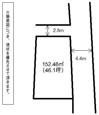 帆柱一丁目土地 間取図・土地図