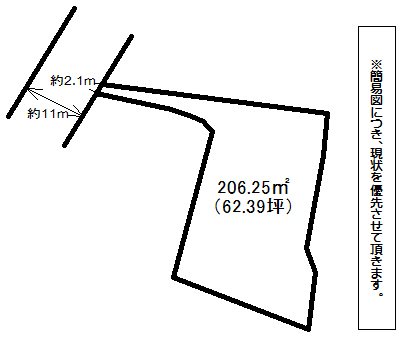 中井二丁目土地 間取図・土地図