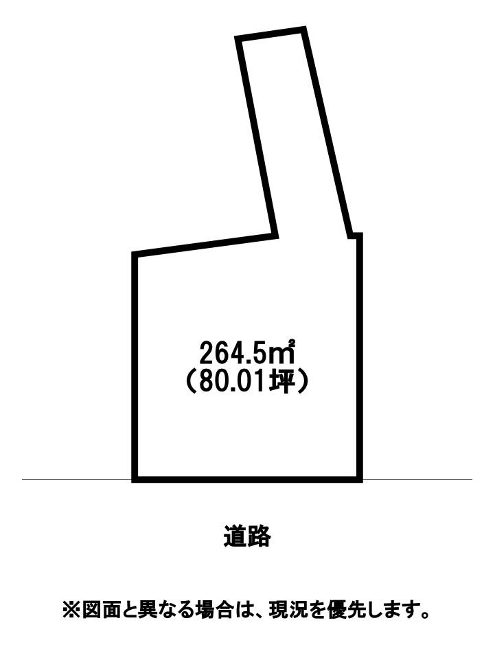 大里戸ノ上一丁目土地 間取図・土地図