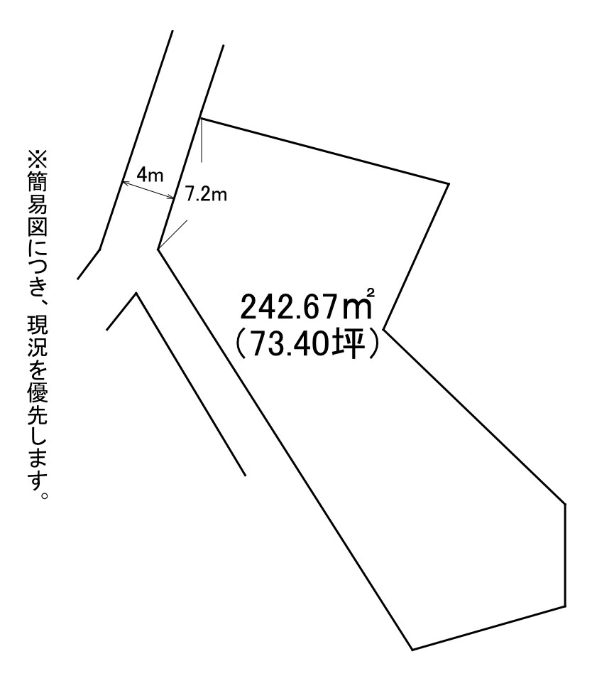 大橋三丁目土地 間取図・土地図