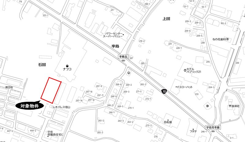 宇佐市大字辛島土地 間取図・土地図