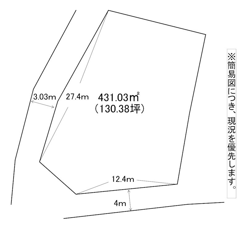 丸町二丁目土地 間取図・土地図