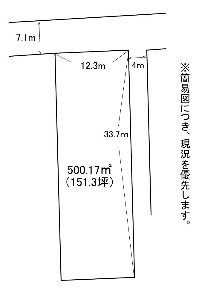 中曽根東三丁目土地 間取図・土地図