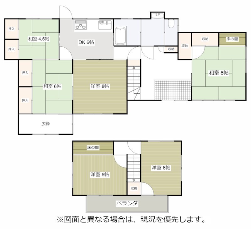 青山三丁目貸家（岡邸） 間取図・土地図