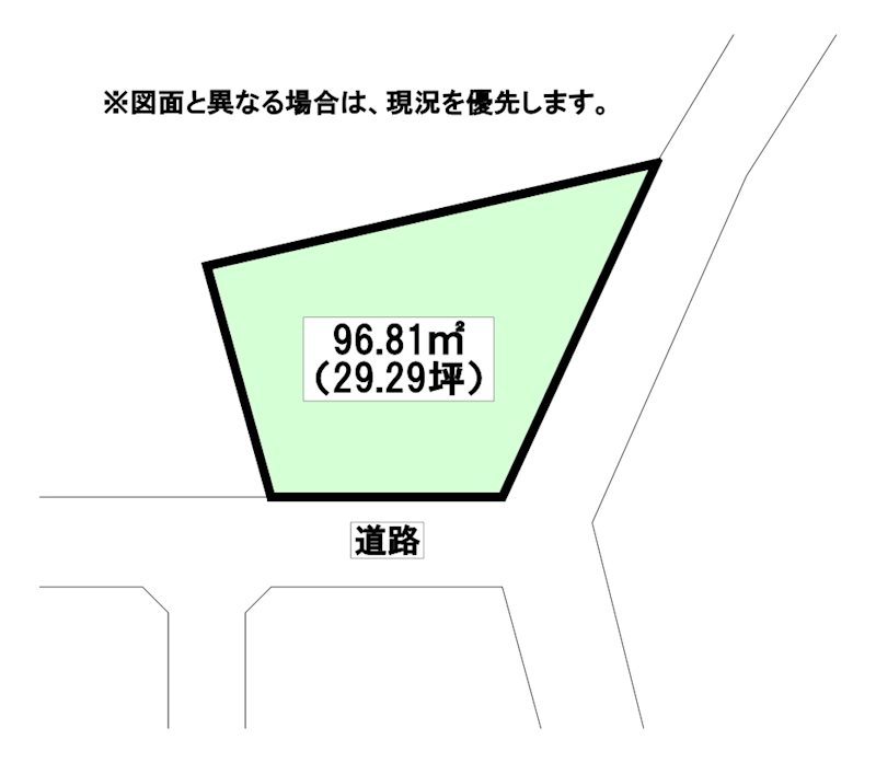 光町一丁目土地 間取図・土地図