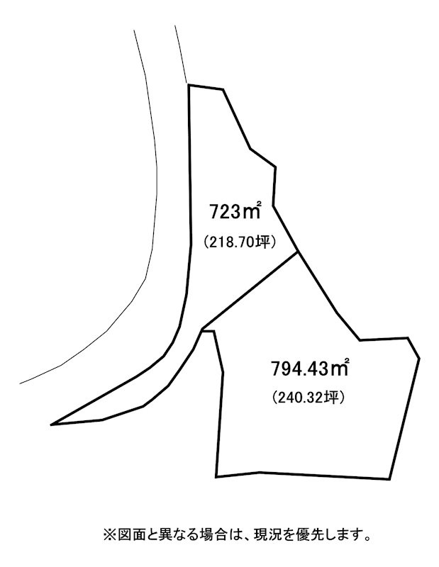 中尾二丁目土地 間取図・土地図