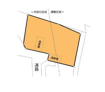 大里東五丁目土地 間取図・土地図