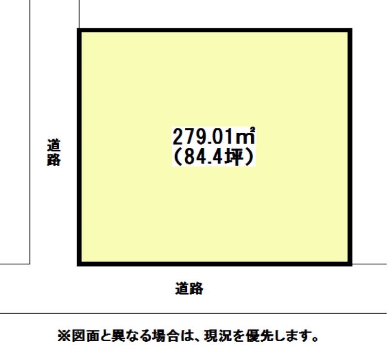 日の出三丁目土地 間取図・土地図