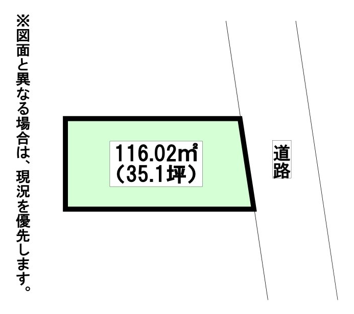 西大谷二丁目土地 間取図・土地図