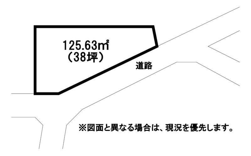 東大谷三丁目土地 間取図・土地図