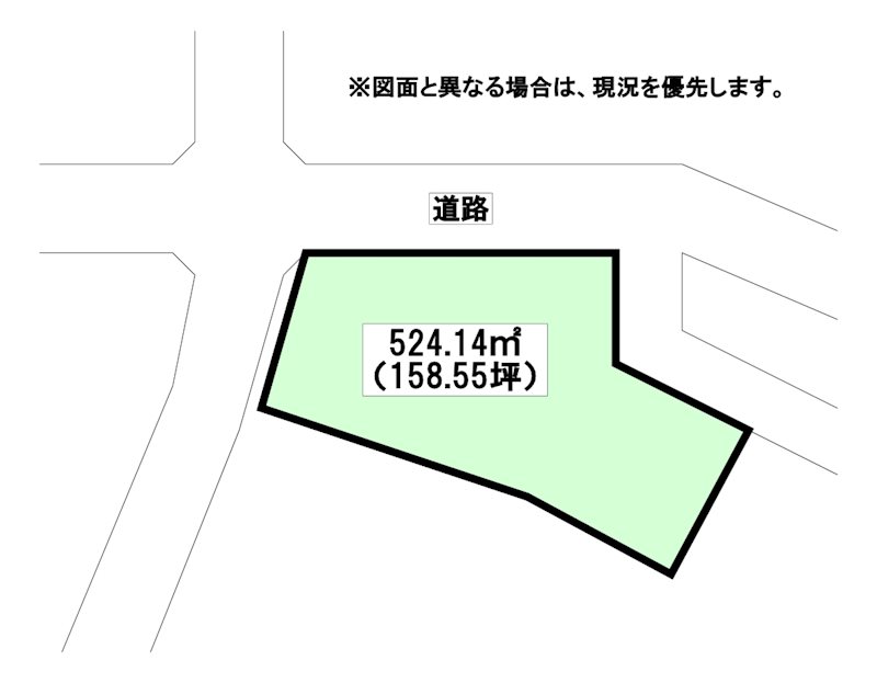 牧山三丁目土地 間取図・土地図