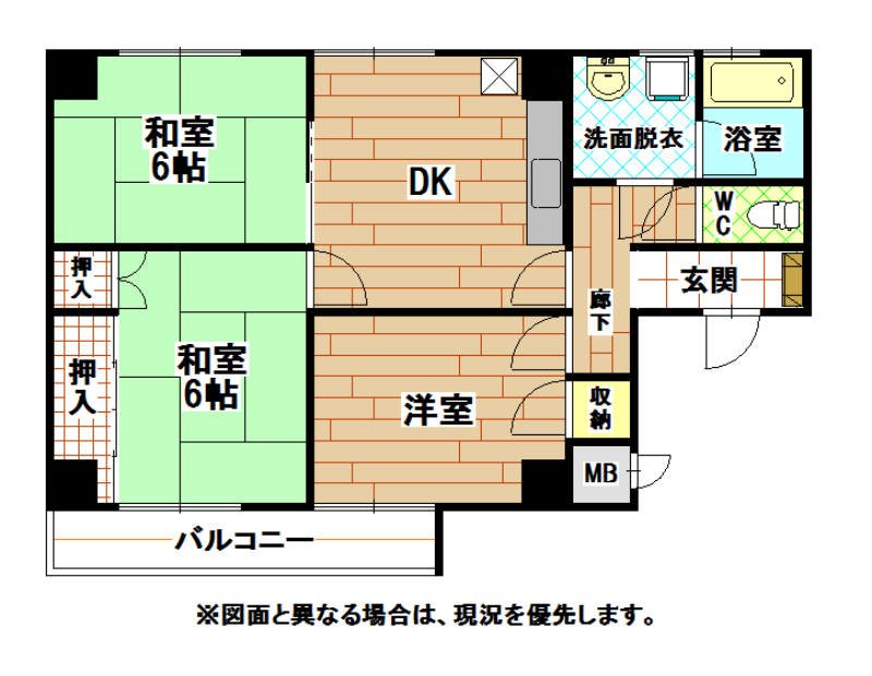 サングレイス富士見 間取図・土地図