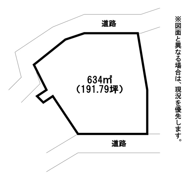 大里東三丁目土地 間取図・土地図