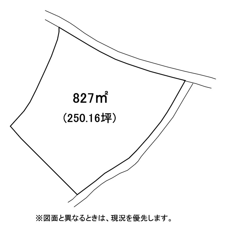 大字道場寺土地 間取図・土地図