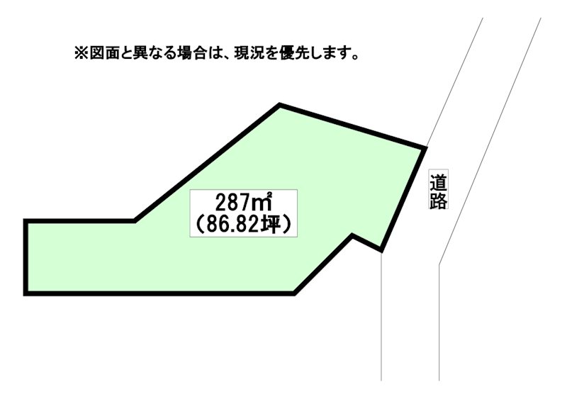 永犬丸南町四丁目土地 間取図・土地図
