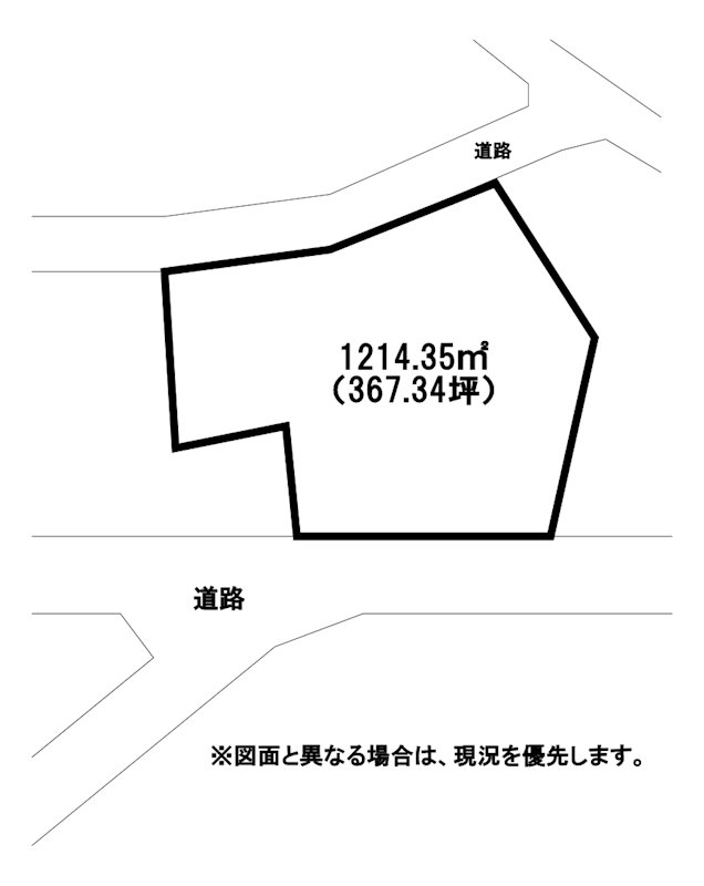 東川頭町土地 間取図・土地図