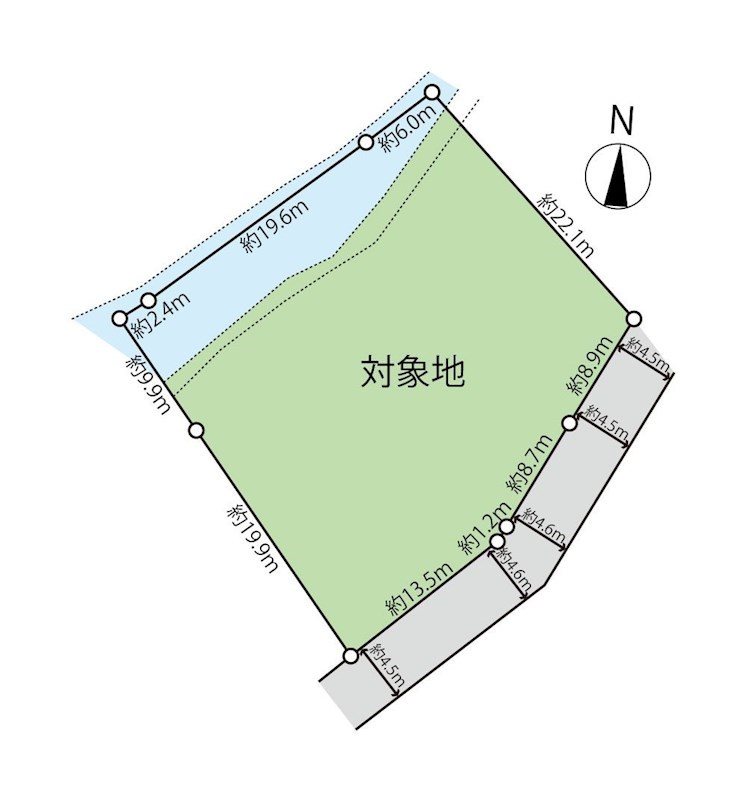 大字上底井野土地 間取図・土地図