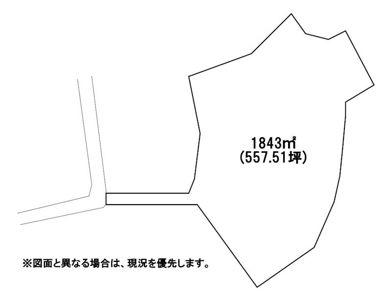 上上津役一丁目土地 間取図・土地図