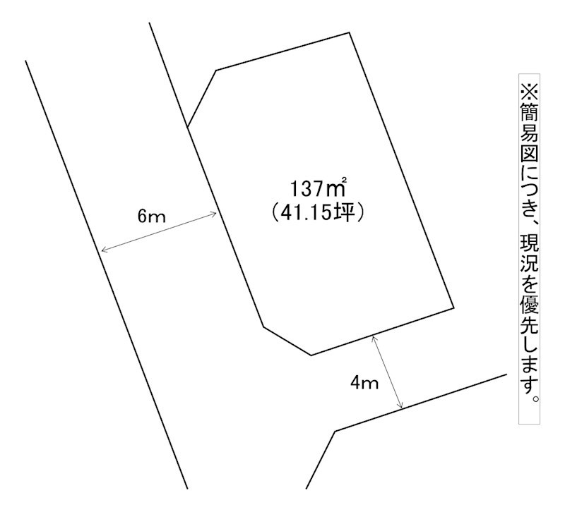 深町一丁目土地 間取図・土地図