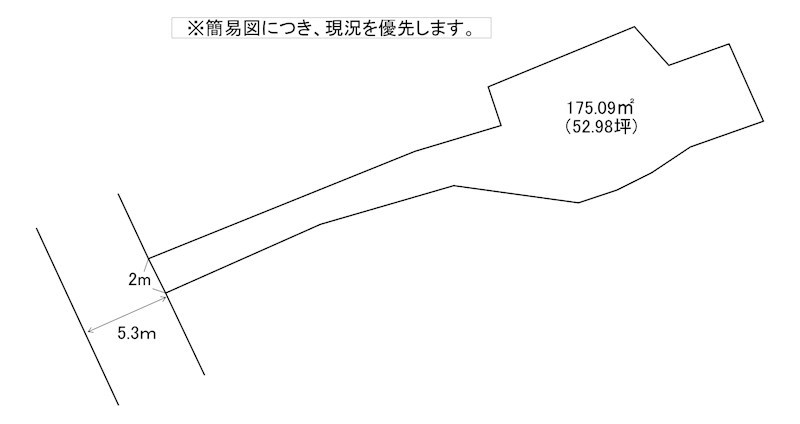 白山一丁目土地 間取図・土地図
