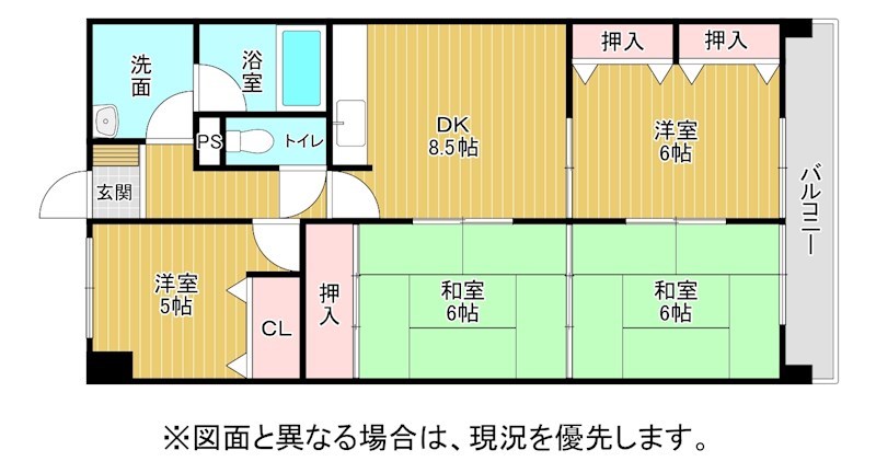 和布刈スカイマンションⅠ番館 　 間取図・土地図
