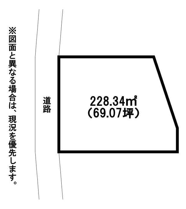 浅川二丁目土地 間取図・土地図