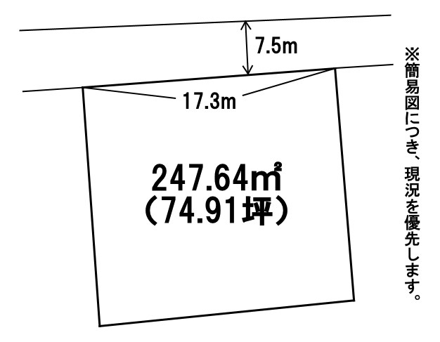 西台良町土地 間取図・土地図