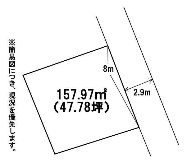 大字山鹿土地 間取図・土地図