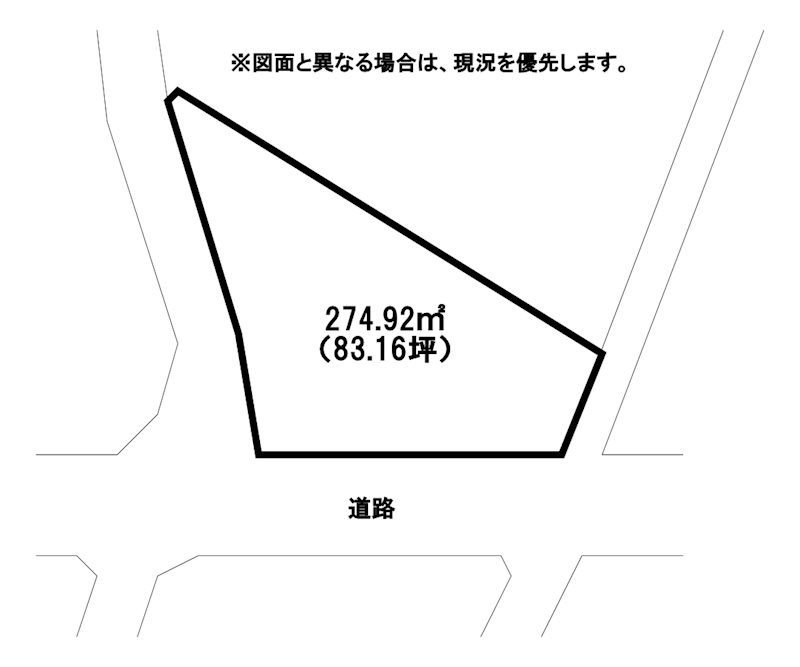 大里戸ノ上二丁目土地 間取図・土地図