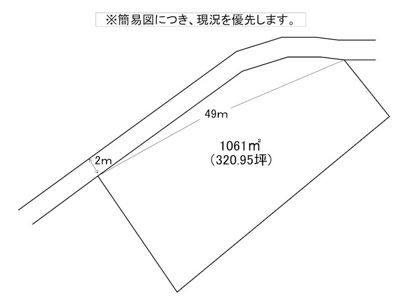大字稲童土地 間取図・土地図