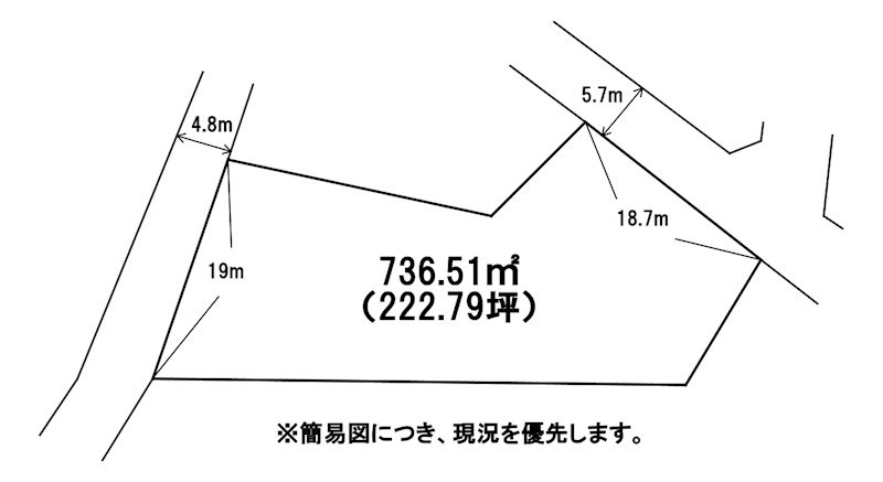 泉台三丁目土地 間取図・土地図