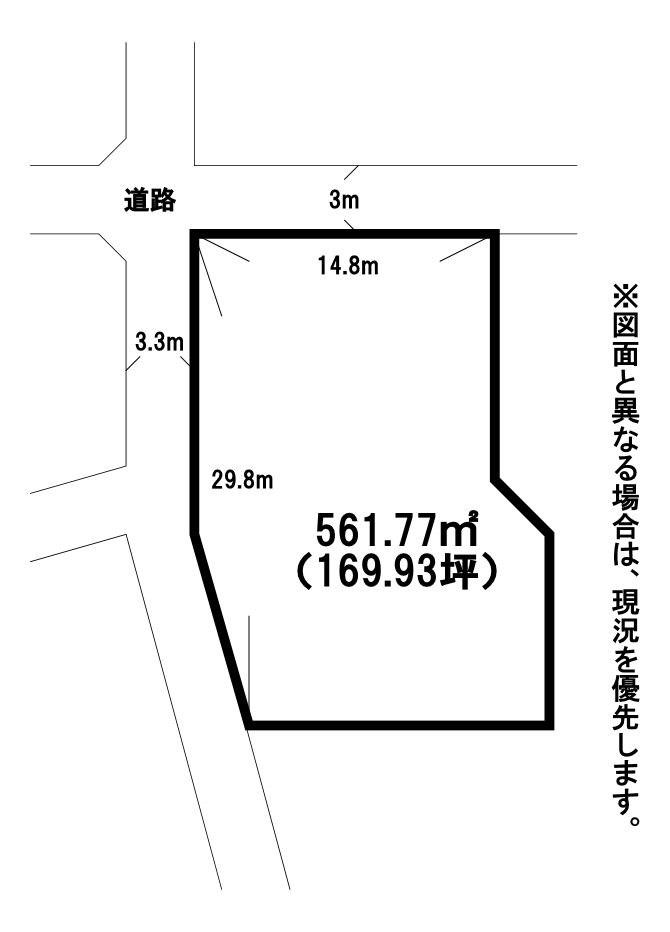 上原町土地 間取図・土地図