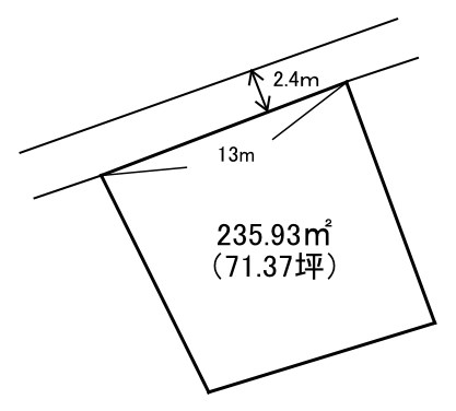 中尾一丁目土地 間取図・土地図