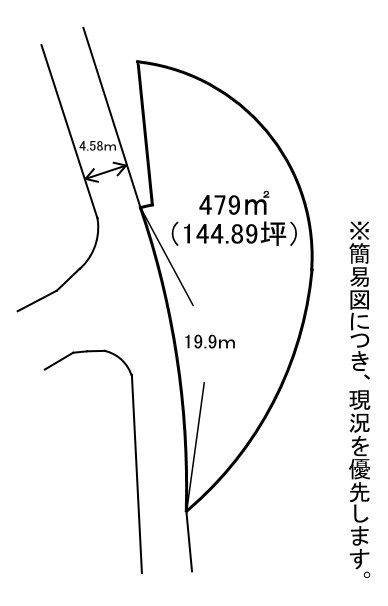 金剛一丁目土地 間取図・土地図