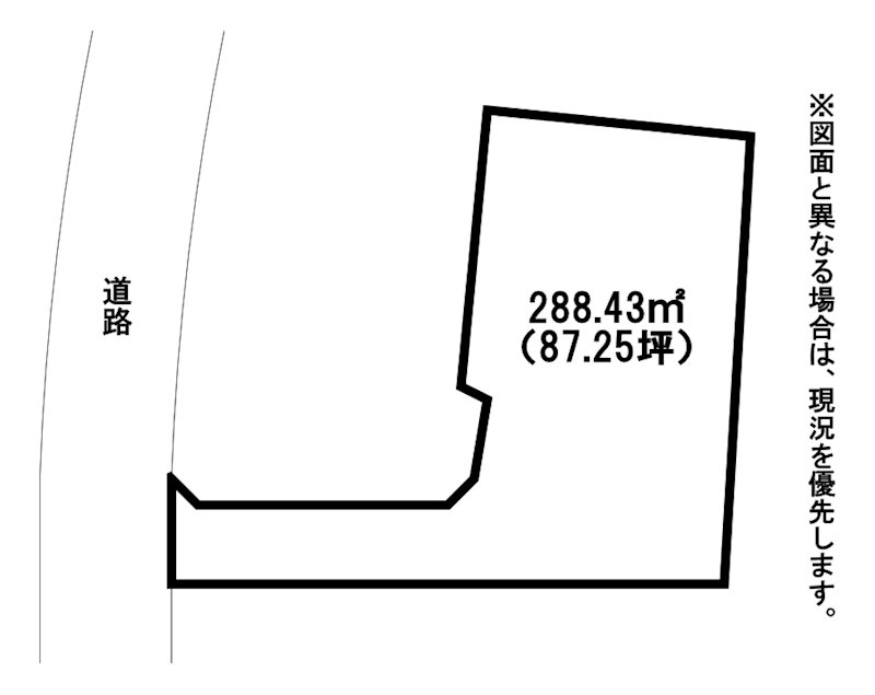 富久町一丁目土地 間取図・土地図