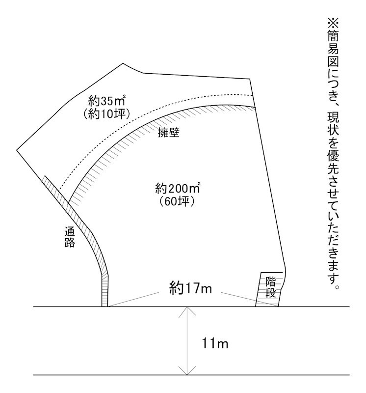 白野江三丁目土地 間取図・土地図