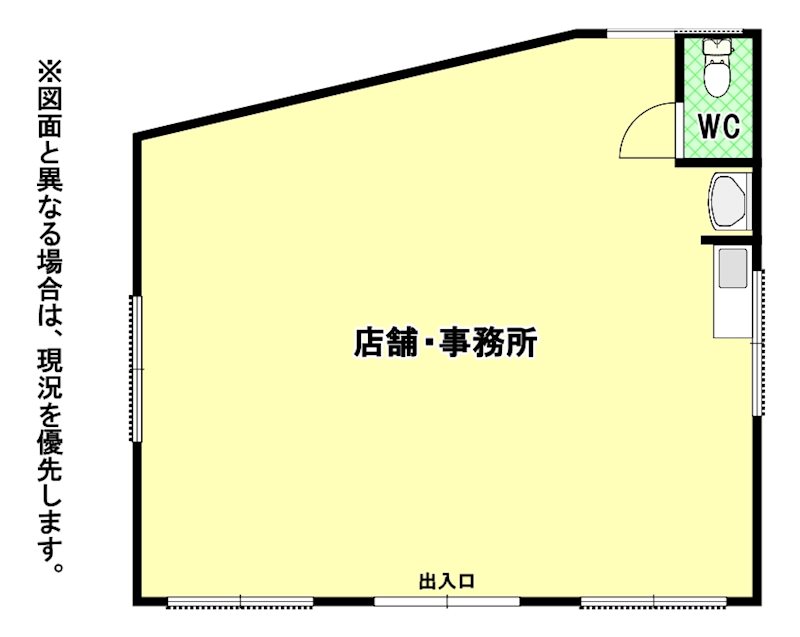 岩瀬西町店舗 間取図・土地図