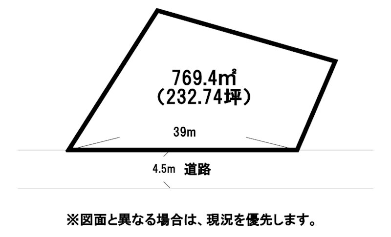 旧停一丁目土地 間取図・土地図