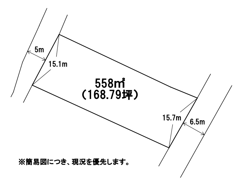 畑谷町19番土地 間取図・土地図