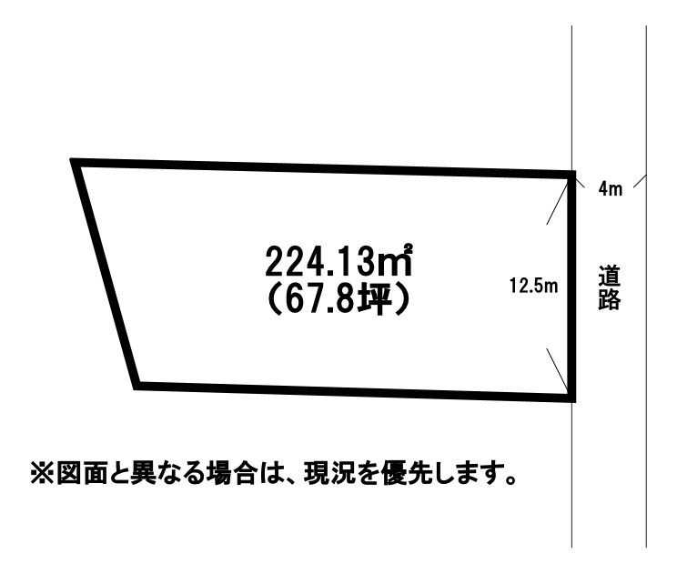 割子川二丁目店舗 間取図・土地図