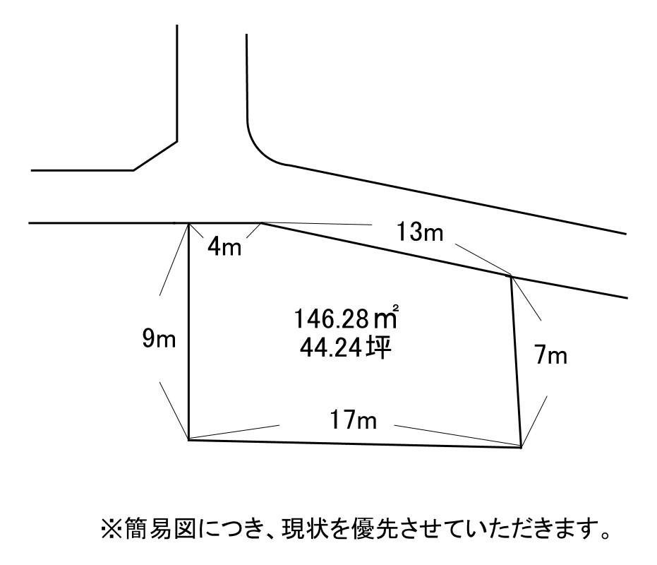 板櫃町土地 間取図・土地図