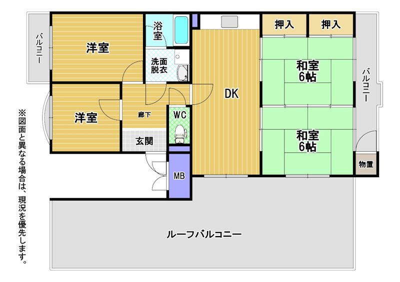 ミリオンコーポラス折尾 間取図・土地図